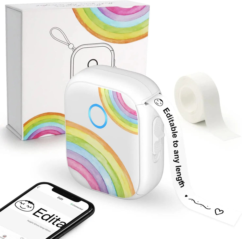 Marklife P12 MINI Bluetooth Thermal Label Printer With 1Roll 0.59"x1.18" White Adhesive Sticker Label Support DIY Label